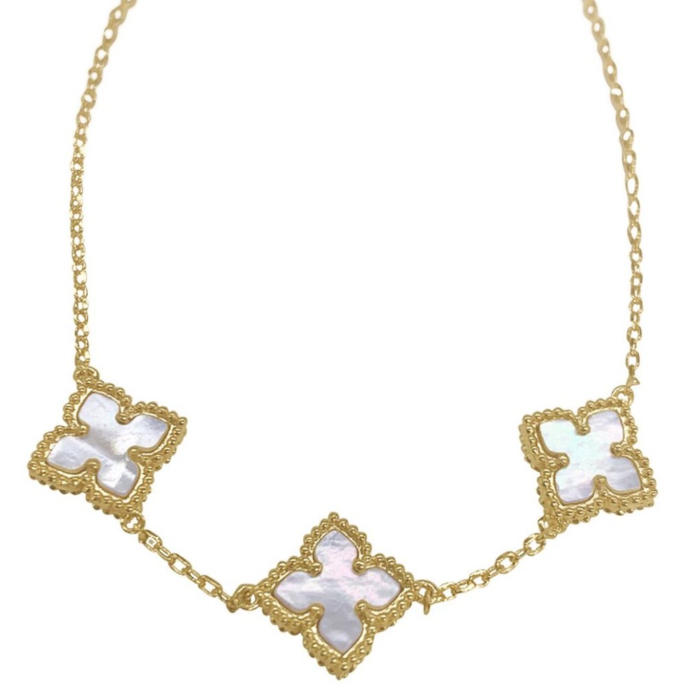 Adornia - 14K Plated Flower Bracelet